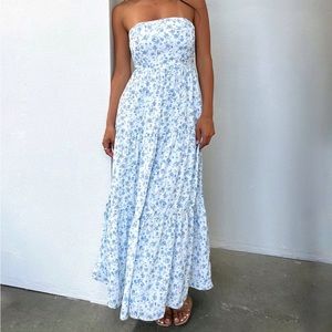 Hailey Maxi Dress Blue Floral - Thats So Fetch